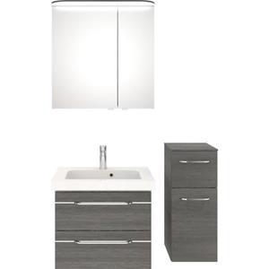 Saphir Badkamerserie Balto Sprint 3-teilig, Mineralmarmor-Waschtisch mit LED-Spiegelschrank (4-delig)