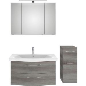 Saphir Badkamerserie 6005 Sprint 3-teilig, Keramik-Waschtisch mit LED-Spiegelschrank (4-delig)