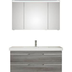 Saphir Badkamerserie Balto Sprint 2-teilig, Mineralmarmor-Waschtisch mit LED-Spiegelschrank (2-delig)