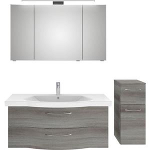 Saphir Badkamerserie 6005 Sprint 3-teilig, Keramik-Waschtisch mit LED-Spiegelschrank (4-delig)