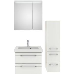 Saphir Badkamerserie Balto Sprint 3-teilig, Mineralmarmor-Waschtisch mit LED-Spiegelschrank (4-delig)