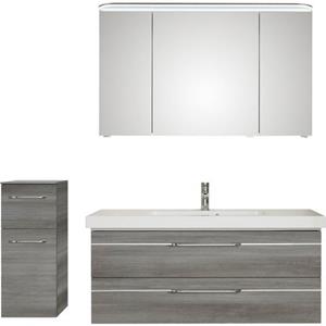 Saphir Badkamerserie Balto Sprint 3-teilig, Mineralmarmor-Waschtisch mit LED-Spiegelschrank (4-delig)