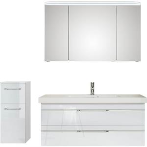 Saphir Badkamerserie Balto Sprint 3-teilig, Mineralmarmor-Waschtisch mit LED-Spiegelschrank (4-delig)