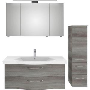 Saphir Badkamerserie 6005 Sprint 3-teilig, Keramik-Waschtisch mit LED-Spiegelschrank (4-delig)