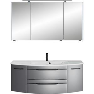 Saphir Badmeubelset Serie 7045 2-teilig Mineralmarmor-Waschtisch mit LED-Spiegelschrank (set)