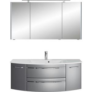 Saphir Badmeubelset Serie 7045 2-teilig Mineralmarmor-Waschtisch mit LED-Spiegelschrank (set)