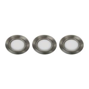 Letsleds.nl Set 3x Bella LED spot kantelbaar 5Watt rond NIKKEL IP65 dimbaar