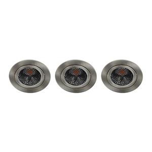 Letsleds.nl Set 3x Bella LED spot kantelbaar 5Watt rond NIKKEL IP65 dimbaar