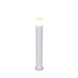 QAZQA Staande buitenlamp wit met opaal witte kap 70 cm - Odense