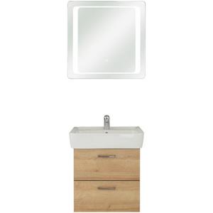 Saphir Badkamerserie Quickset 919 2-teilig, Keramik-Waschtisch mit LED-Spiegel, 70 cm breit (2-delig)