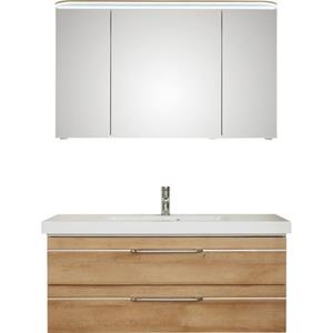 Saphir Badkamerserie Balto Sprint 2-teilig, Mineralmarmor-Waschtisch mit LED-Spiegelschrank (2-delig)