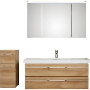 Saphir Badkamerserie Balto Sprint 3-teilig, Mineralmarmor-Waschtisch mit LED-Spiegelschrank (4-delig)