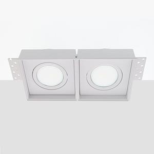 Letsleds.nl Bella Ondiepe LED trimless spot kantelbaar 5Watt vierkant dubbel WIT IP65 dimbaar - interne driver