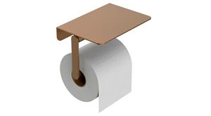Mueller Hilton toiletrolhouder met planchet geborsteld brons