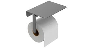 Mueller Hilton toiletrolhouder met planchet gunmetal