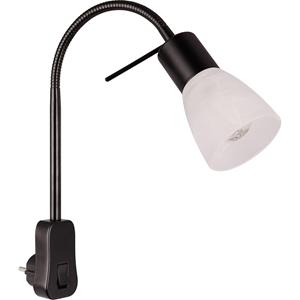 BES LED Stekkerlamp met Schakelaar - Trion Fukara - E14 Fitting - 4.9W - Warm Wit 3000K - Mat Zwart - Metaal