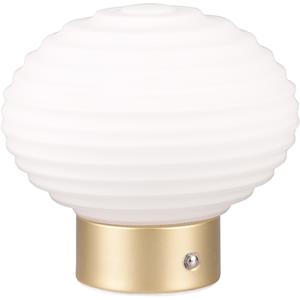 BES LED LED Tafellamp - Trion Rali - 1.5W - Warm Wit 3000K - Oplaadbare batterijen - Ovaal - Mat Messing - Metaal