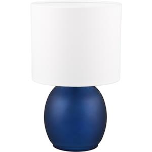 BES LED LED Tafellamp - Tafelverlichting - Trion Alev - E14 Fitting - Rond - Blauw - Glas