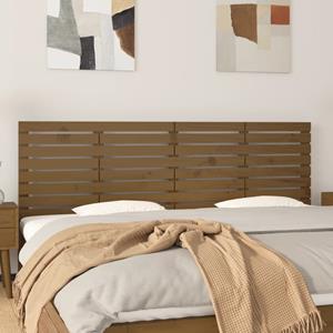 VidaXL Hoofdbord wandmontage 166x3x63 cm grenenhout honingbruin