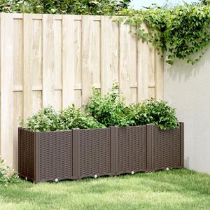 VidaXL Plantenbak 160x40x53 cm polypropeen bruin