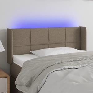 VidaXL Hoofdbord LED 103x16x78/88 cm stof taupe