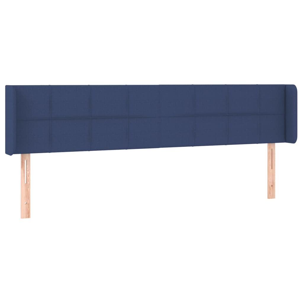 vidaXL Hoofdbord LED 203x16x78/88 cm stof blauw