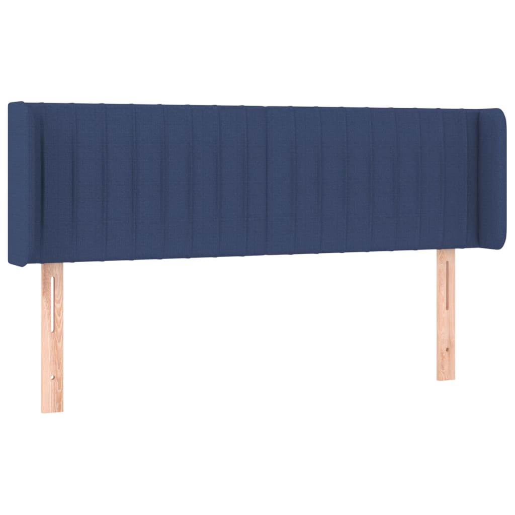 vidaXL Hoofdbord LED 147x16x78/88 cm stof blauw