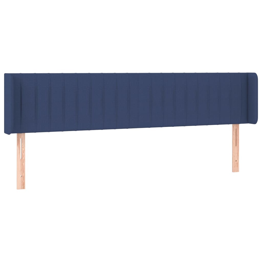 vidaXL Hoofdbord LED 163x16x78/88 cm stof blauw