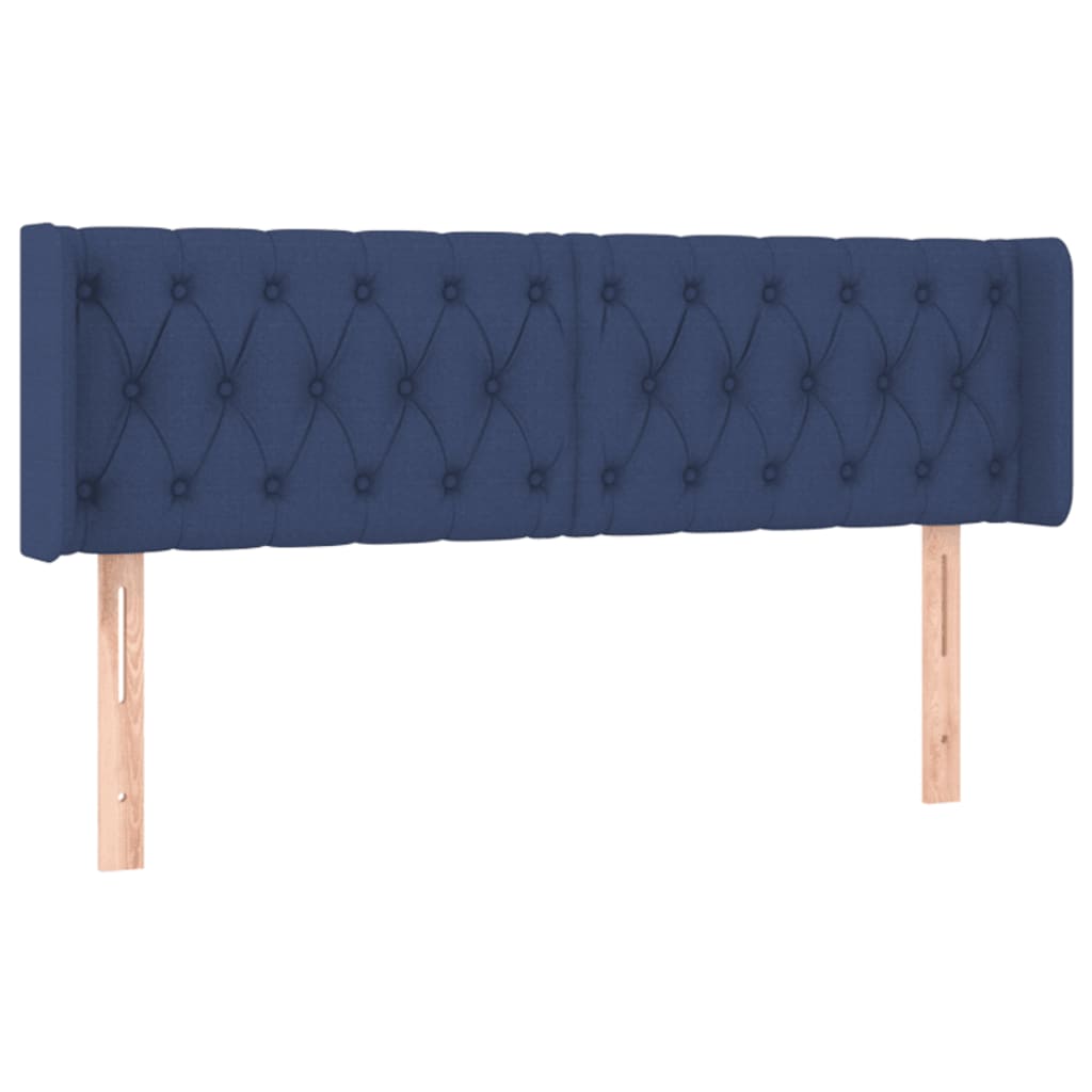 vidaXL Hoofdbord LED 163x16x78/88 cm stof blauw