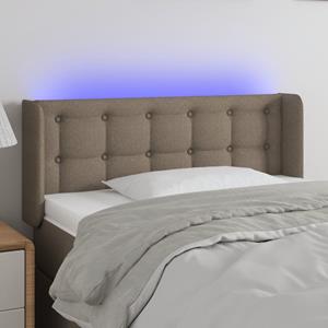 VidaXL Hoofdbord LED 83x16x78/88 cm stof taupe