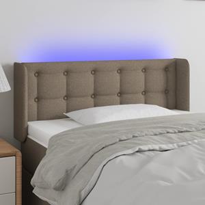 VidaXL Hoofdbord LED 103x16x78/88 cm stof taupe