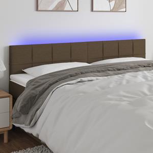 VidaXL Hoofdbord LED 200x5x78/88 cm stof taupe