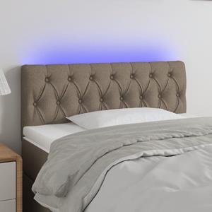 VidaXL Hoofdbord LED 90x7x78/88 cm stof taupe