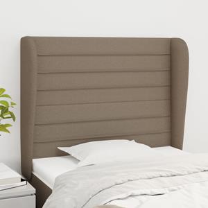 VidaXL Hoofdbord met randen 83x23x118/128 cm stof taupe