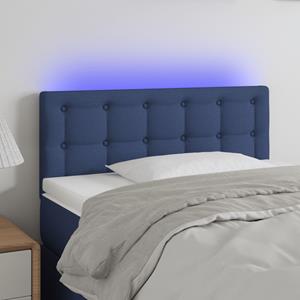 VidaXL Hoofdbord LED 90x5x78/88 cm stof blauw