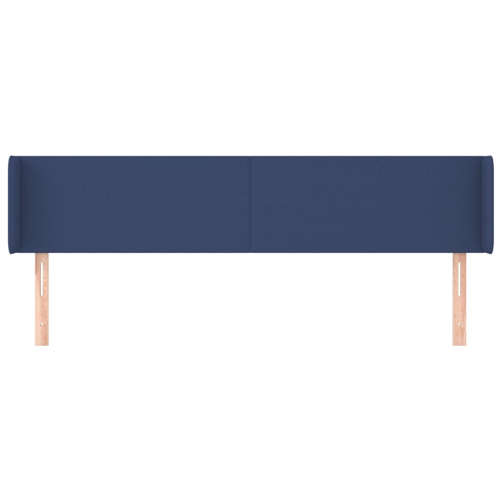 vidaXL Hoofdbord met randen 163x16x78/88 cm stof blauw