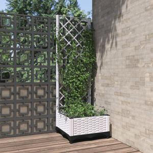 VidaXL Plantenbak met latwerk 40x40x121,5 cm polypropeen