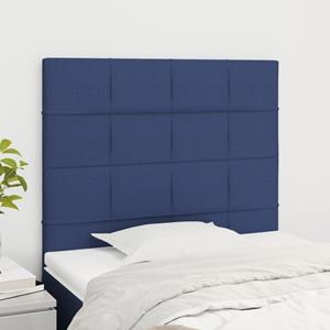 VidaXL Hoofdborden 2 st 90x5x78/88 cm stof blauw 8720287241843