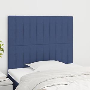 VidaXL Hoofdborden 2 st 100x5x78/88 cm stof blauw