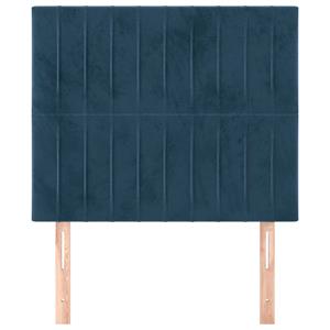 VidaXL Hoofdborden 2 st 90x5x78/88 cm fluweel donkerblauw 8720287244745