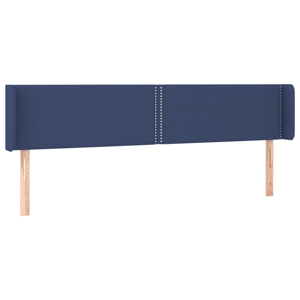 vidaXL Hoofdbord LED 163x16x78/88 cm stof blauw