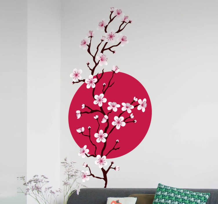 Tenstickers Bloemen muursticker japanse boom