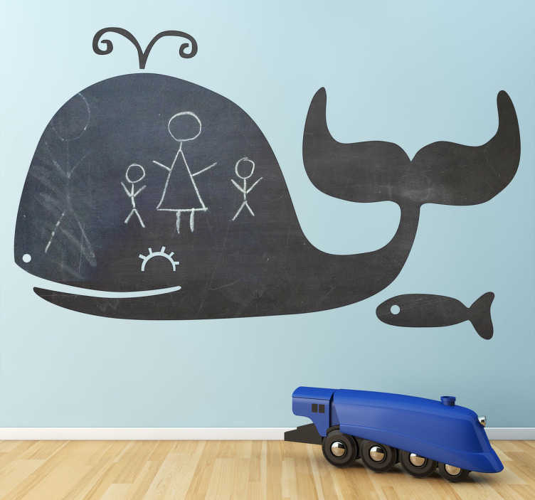 Tenstickers Krijtbord sticker walvis