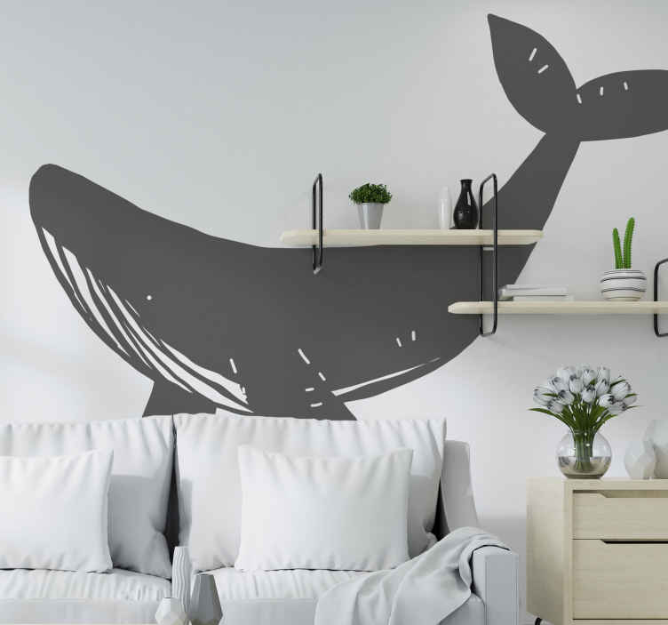 Tenstickers Stickers vissen Eenkleurige walviszeiler
