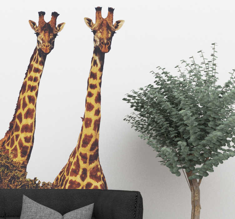 Tenstickers Sticker giraffe realistisch