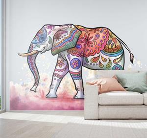 Tenstickers Wilde dieren stickers prachtige olifant