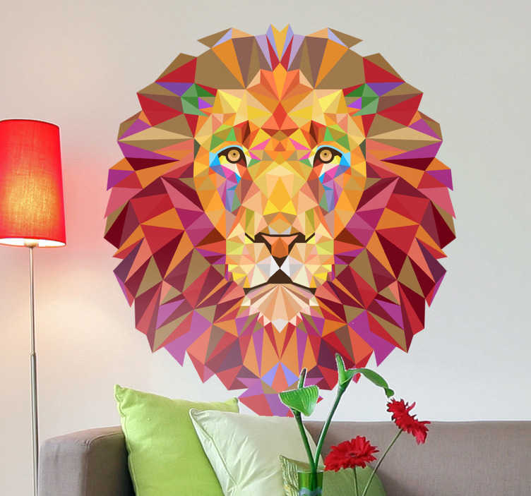 Tenstickers Sticker leeuw kleuren