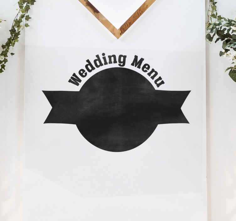 Tenstickers Krijtbord sticker bruiloft menu kaart