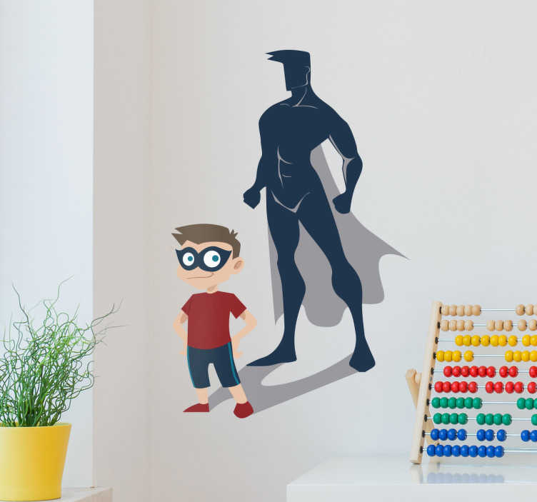 Tenstickers Kinderkamer sticker kleine superheld