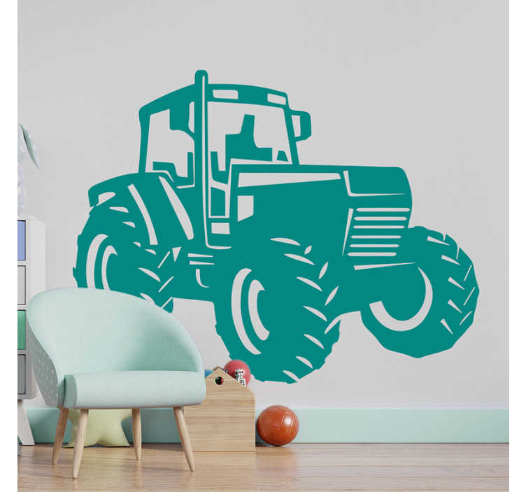 Tenstickers Zetro tractor illustratie kunst aan de muur